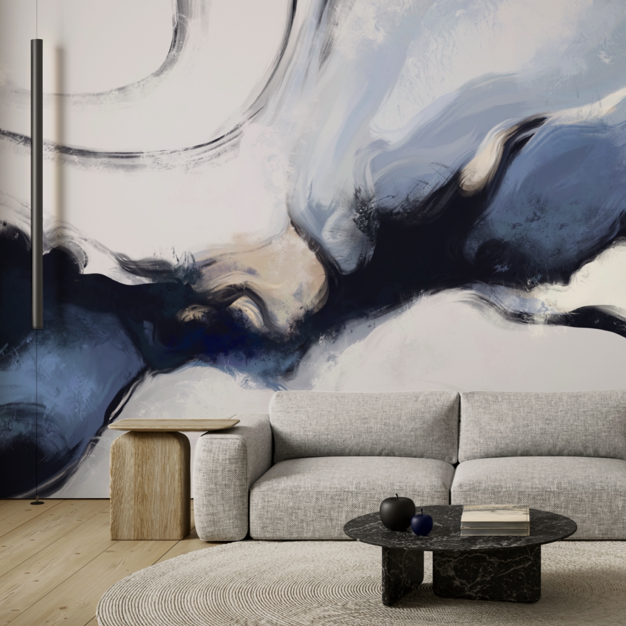 Абстрактні хвилі в м'яких тонах