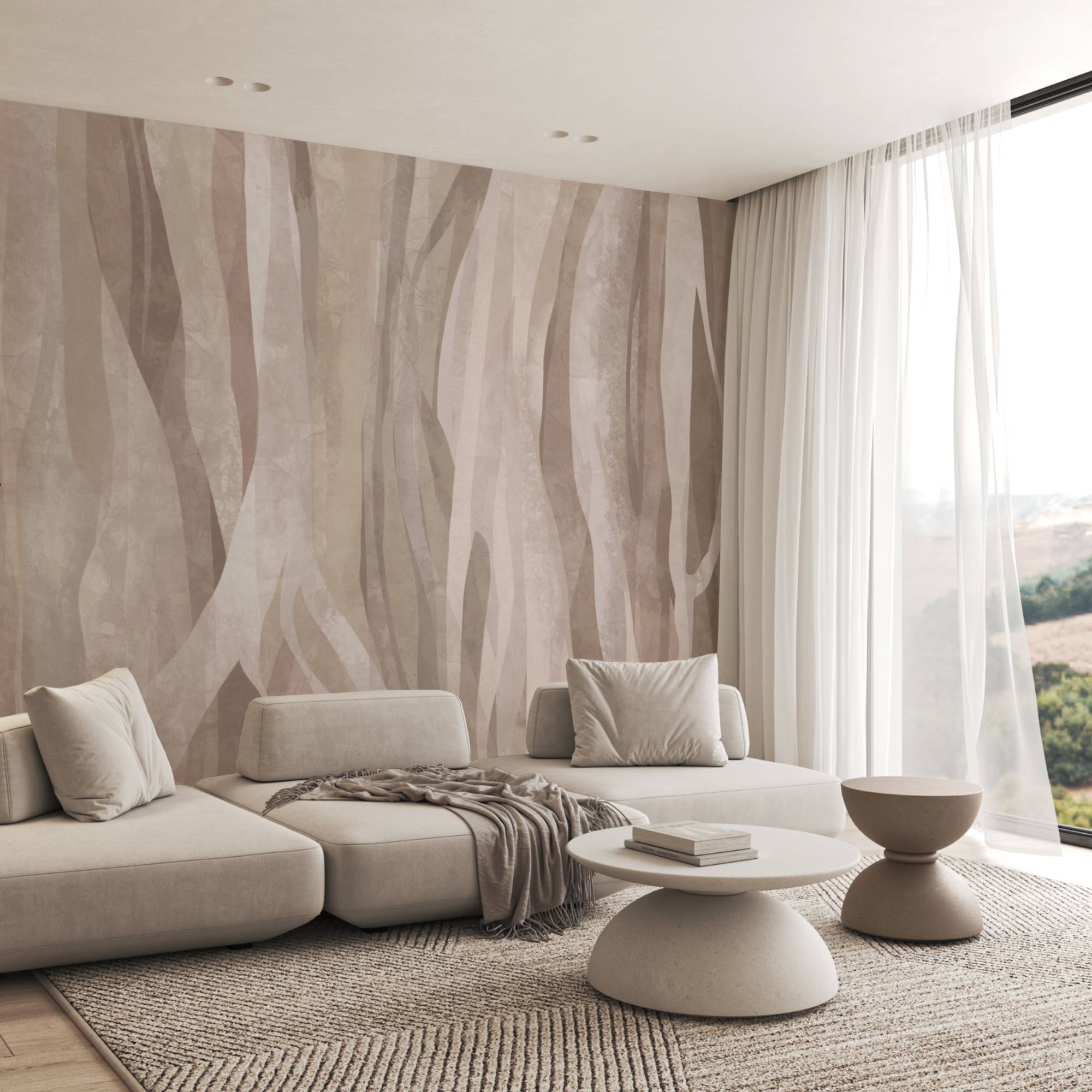 Абстрактні природні візерунки в м'яких відтінках