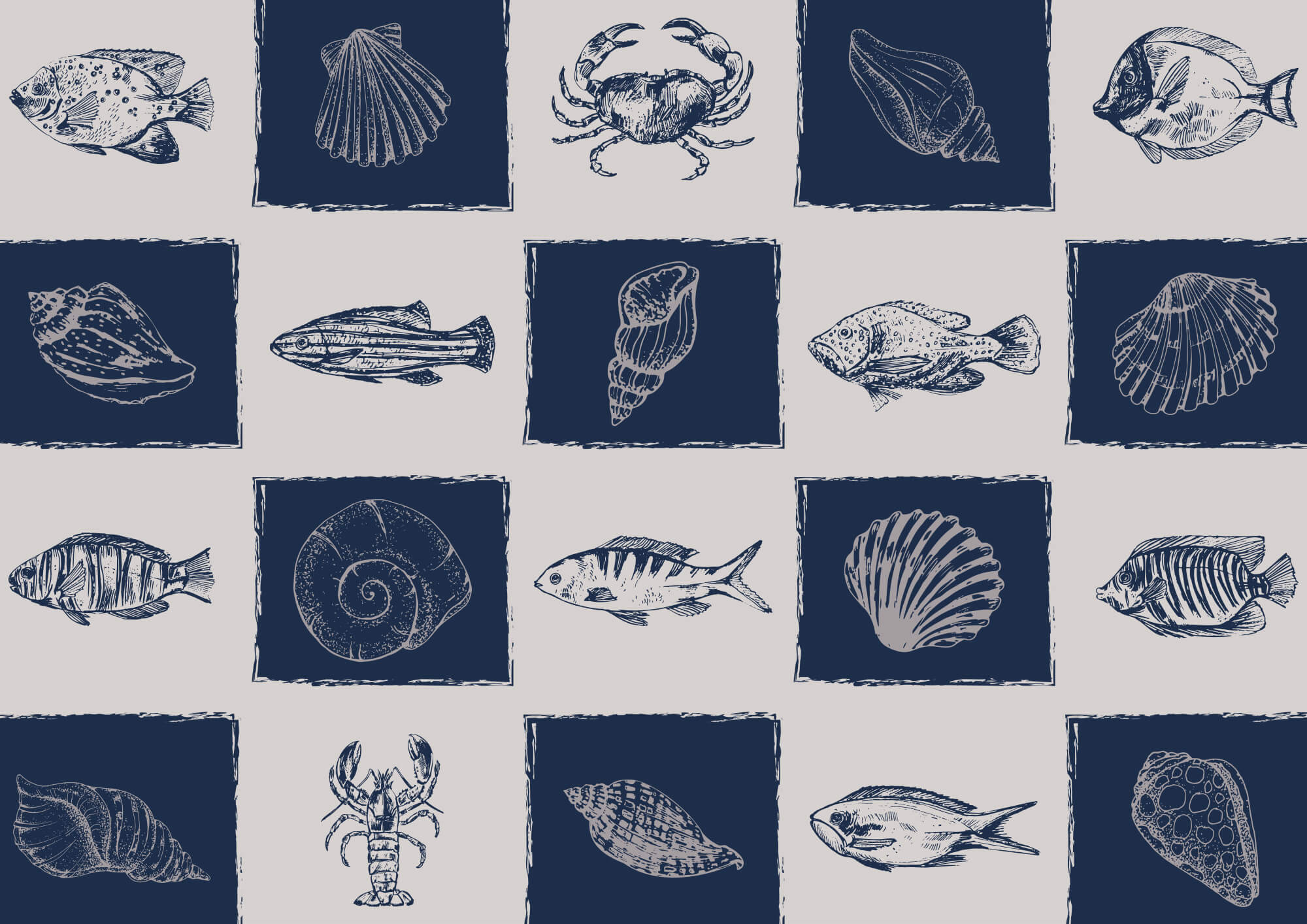 Pattern of sea creatures Pattern of sea creatures
