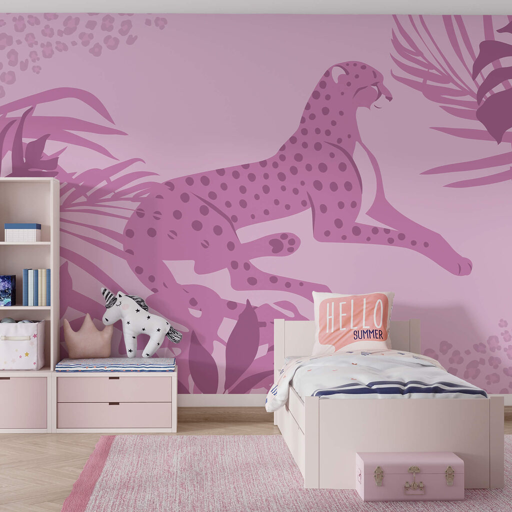 Фіолетовий гепард з рожевими плямами