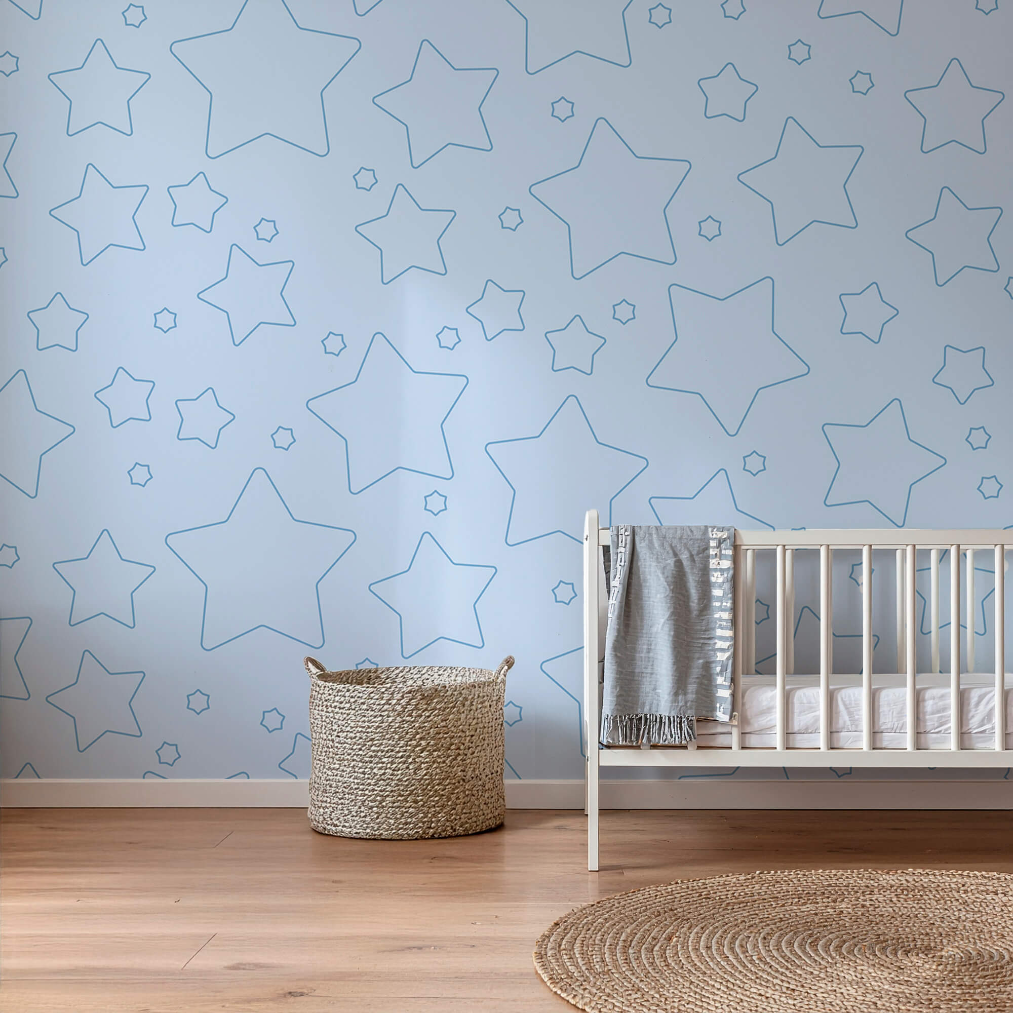 Синій фон із зірками