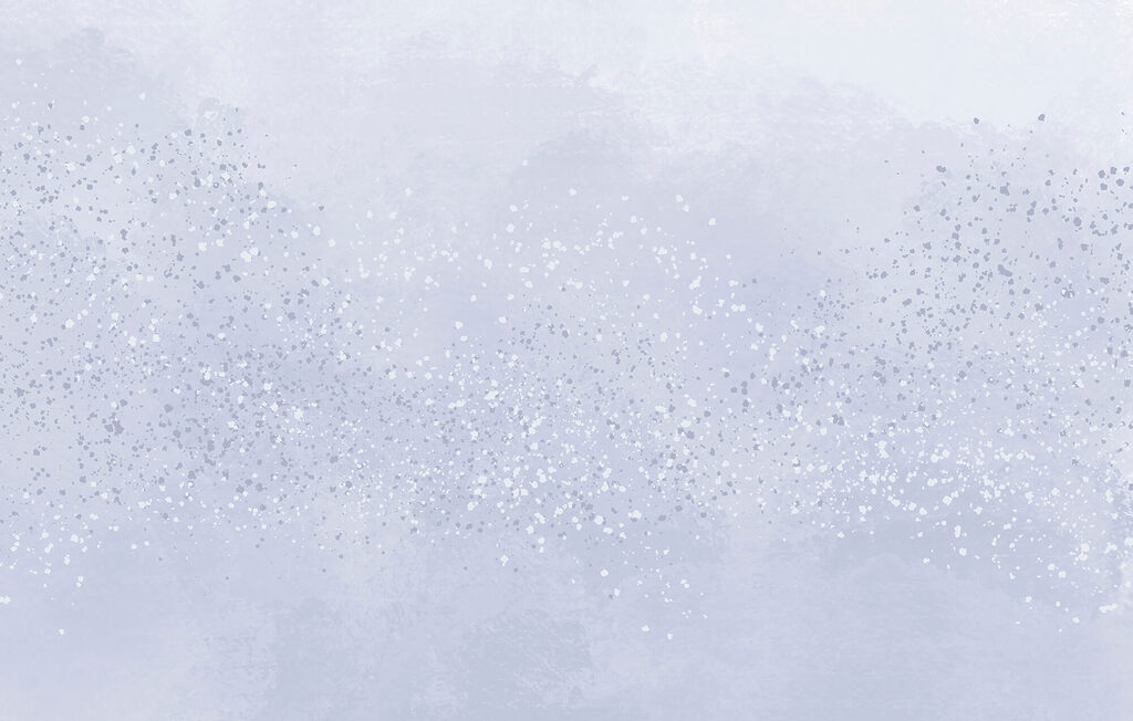 White and purple background with small specks