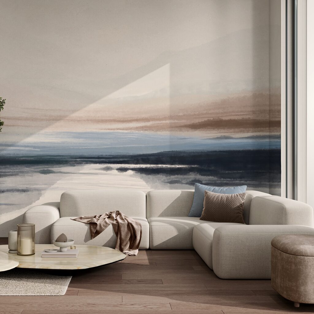 Акварельний малюнок озера