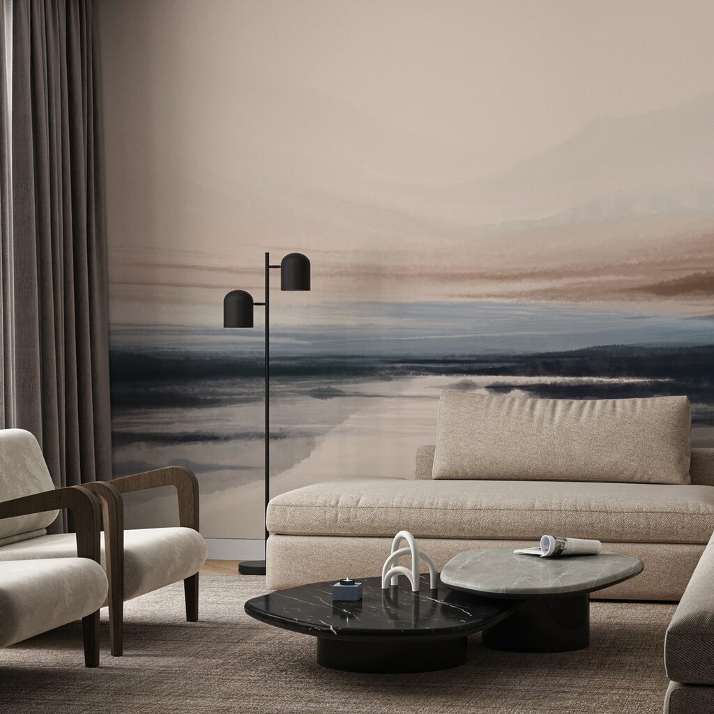 Акварельний малюнок озера