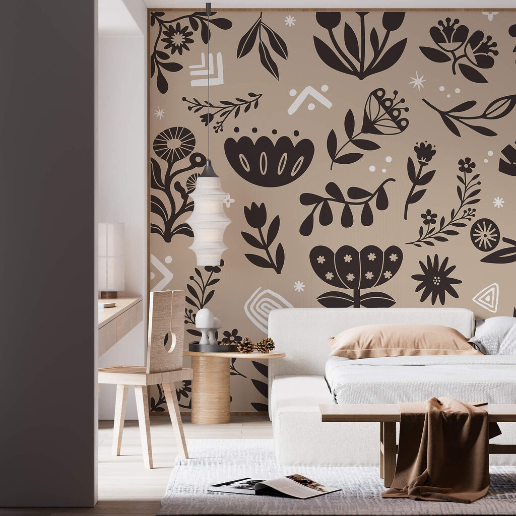 Візерунок квітів і листя