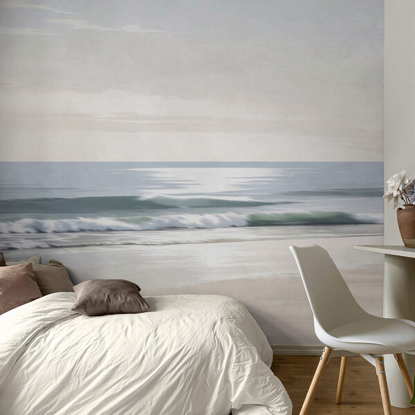 Пляж з хвилями і піском