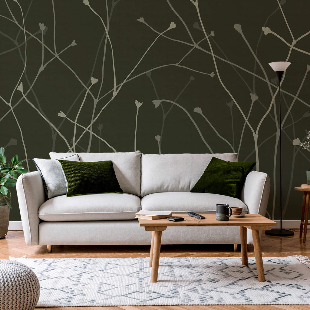 Тонкі гілки на темному тлі