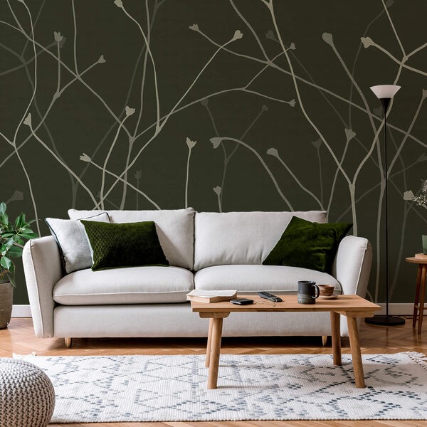 Тонкі гілки на темному тлі