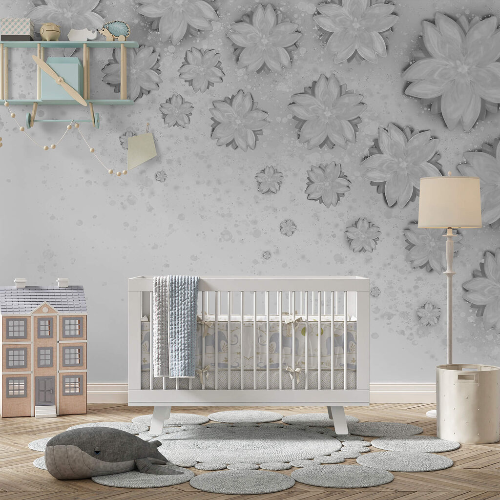 Білі квіти на білій поверхні