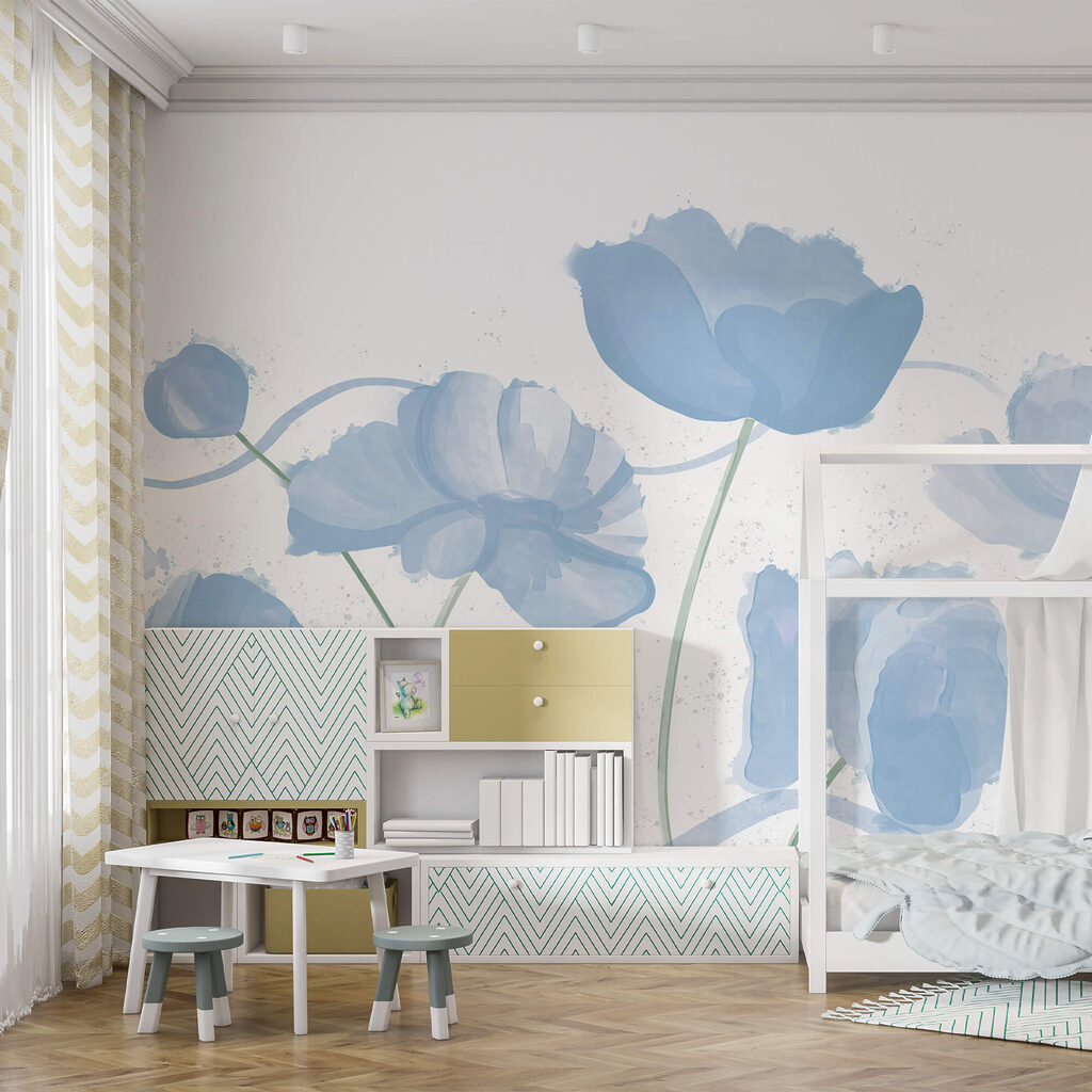 Ніжні квіти в м'яких блакитних відтінках Ніжні квіти в м'яких блакитних відтінках