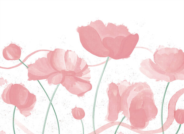 Soft pink blooms in gentle motion