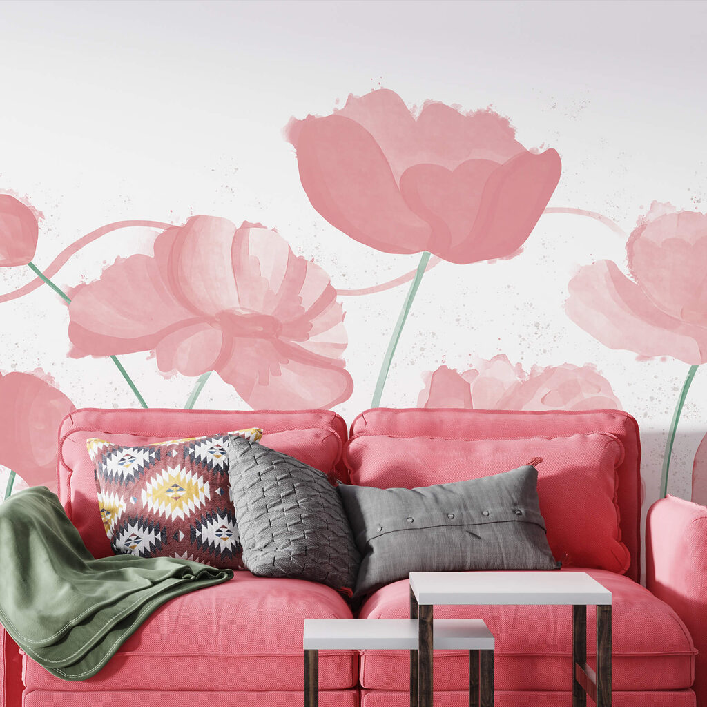 М'які рожеві квіти в ніжній русі