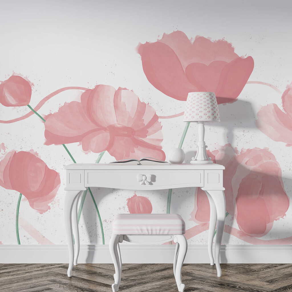 М'які рожеві квіти в ніжній русі