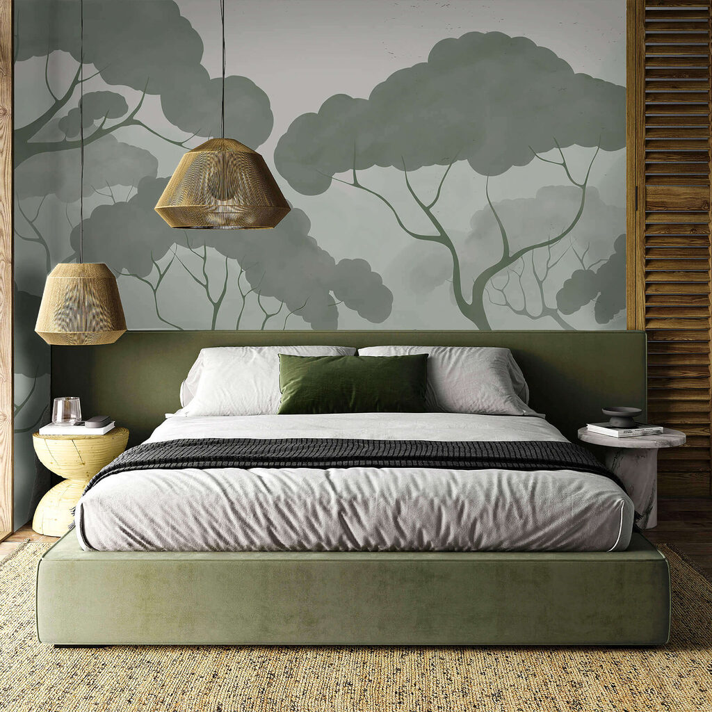 Група дерев із зеленим листям