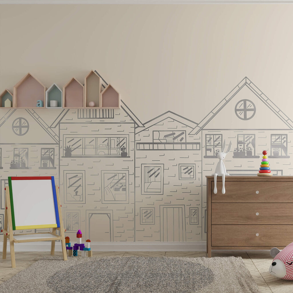 Малюнок ряду будинків