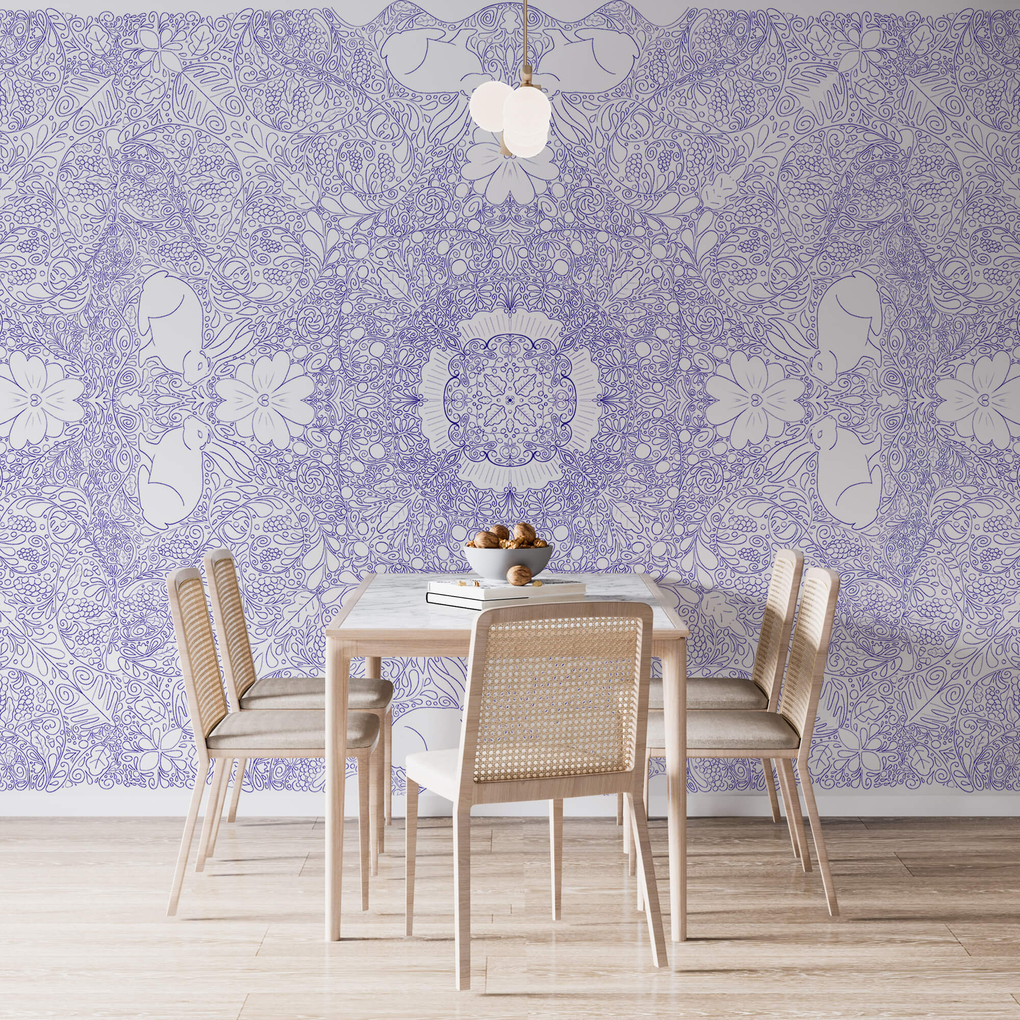 Синьо-білий візерунок