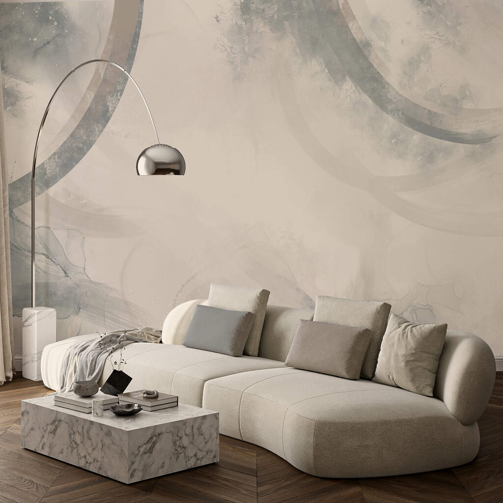 Білий і сірий фон з чорно-білими колами