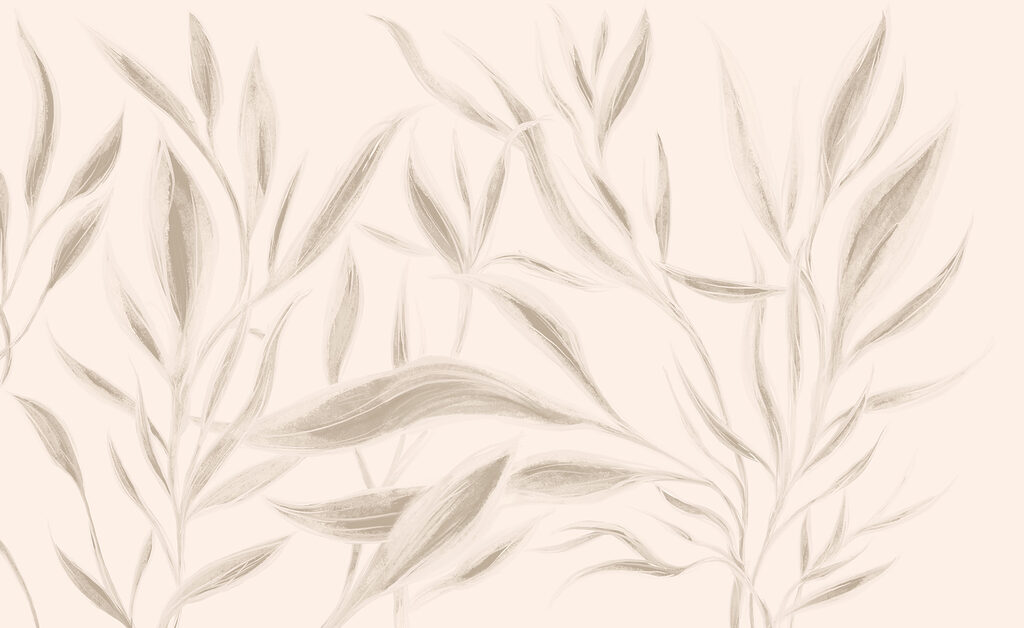 Delicate leaves on a soft background