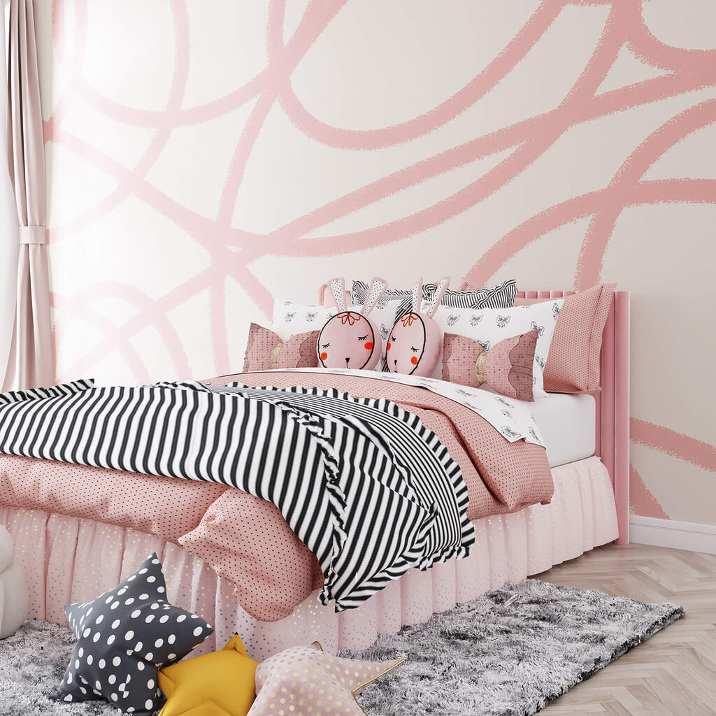 Рожеві лінії на білому тлі