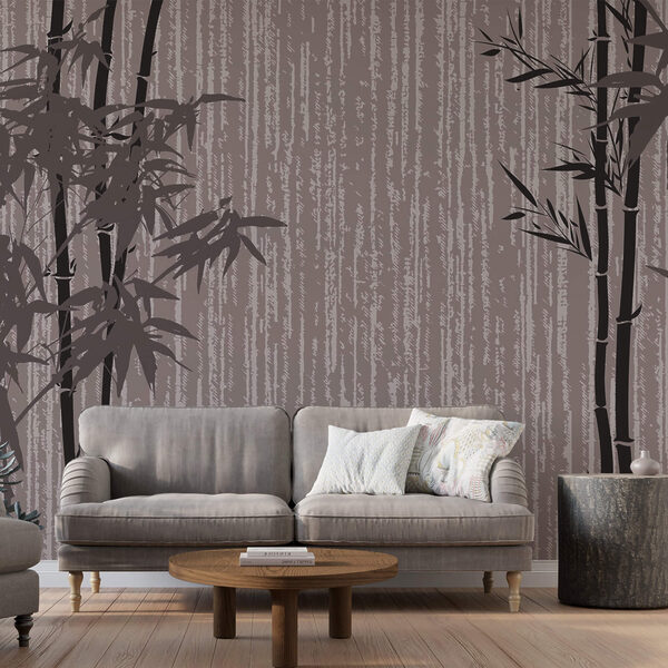 Бамбукові дерева на стіні