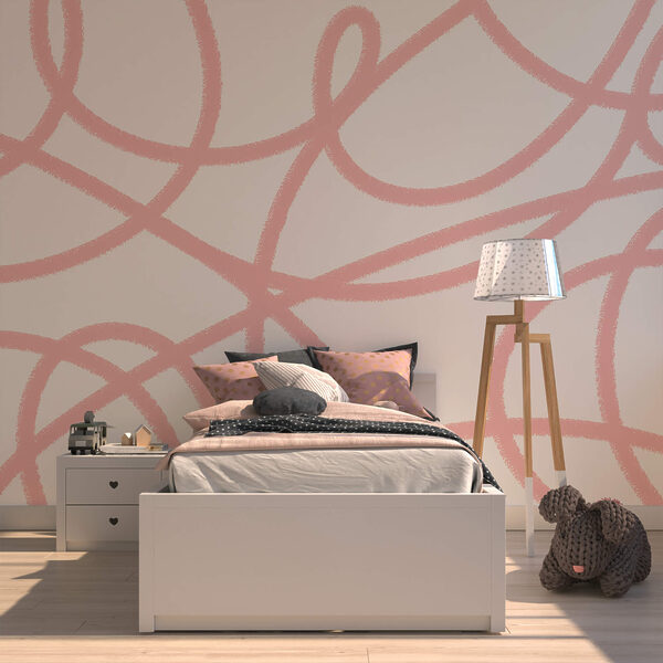 Рожеві лінії на білому тлі