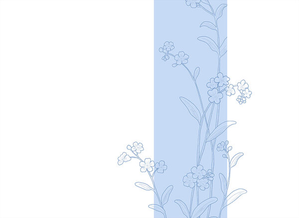 Blue and white flower drawing Blue and white flower drawing