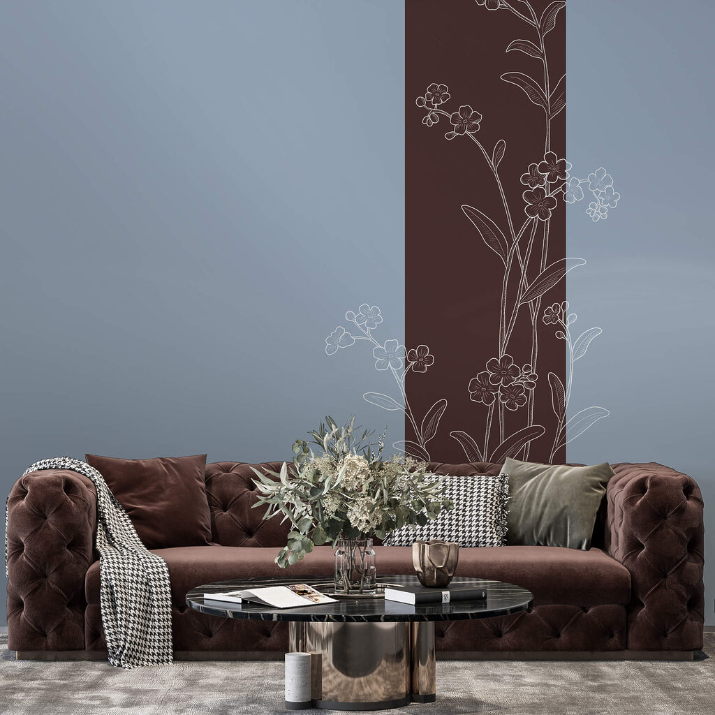 Елегантні квіти на двоколірному тлі Елегантні квіти на двоколірному тлі