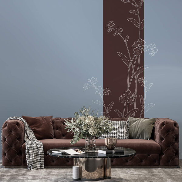 Елегантні квіти на двоколірному тлі Елегантні квіти на двоколірному тлі