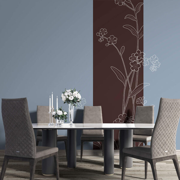 Елегантні квіти на двоколірному тлі Елегантні квіти на двоколірному тлі