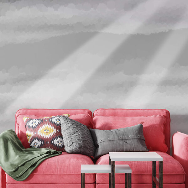 Графічне зображення хмар і сонячних променів у відтінках сірого Графічне зображення хмар і сонячних променів у відтінках сірого