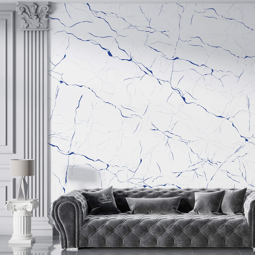 Біла поверхня з синіми лініями Біла поверхня з синіми лініями