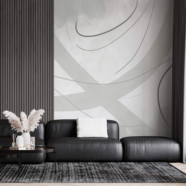 Білий і сірий фон з лініями та кривими