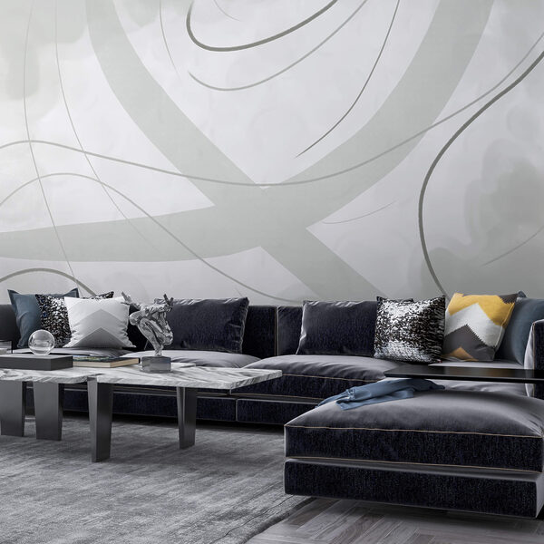 Білий і сірий фон з лініями та кривими