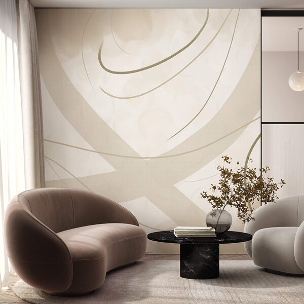 Білий і коричневий фон з лініями та кривими Білий і коричневий фон з лініями та кривими