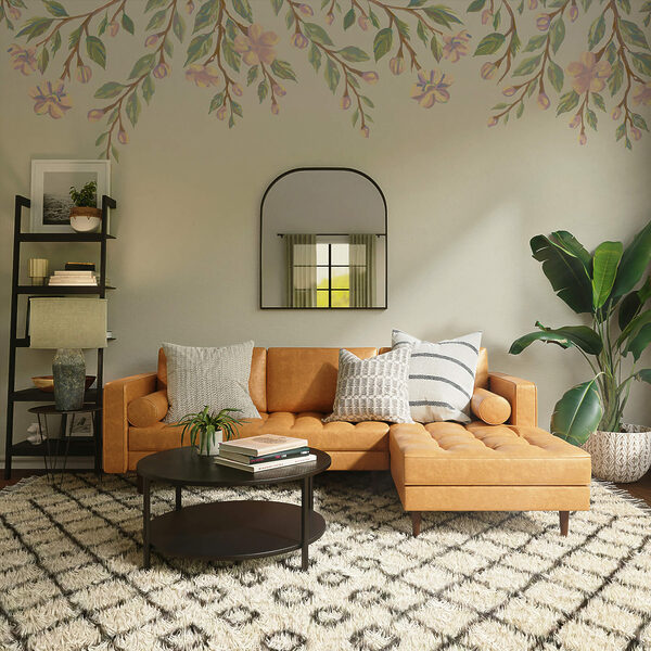 Ніжні квіти обрамляють м'який фон