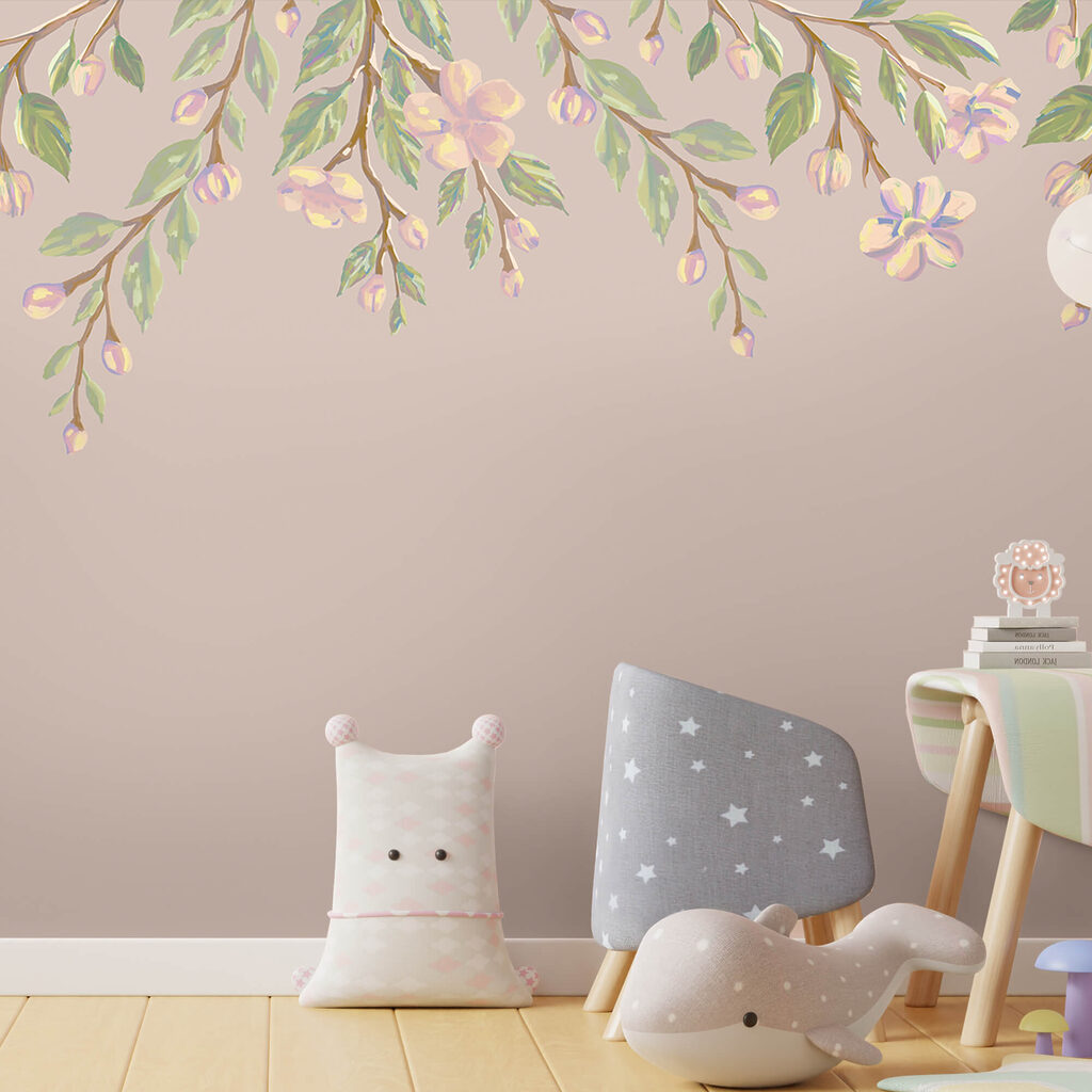 Ніжний квітковий малюнок на м'якому тлі