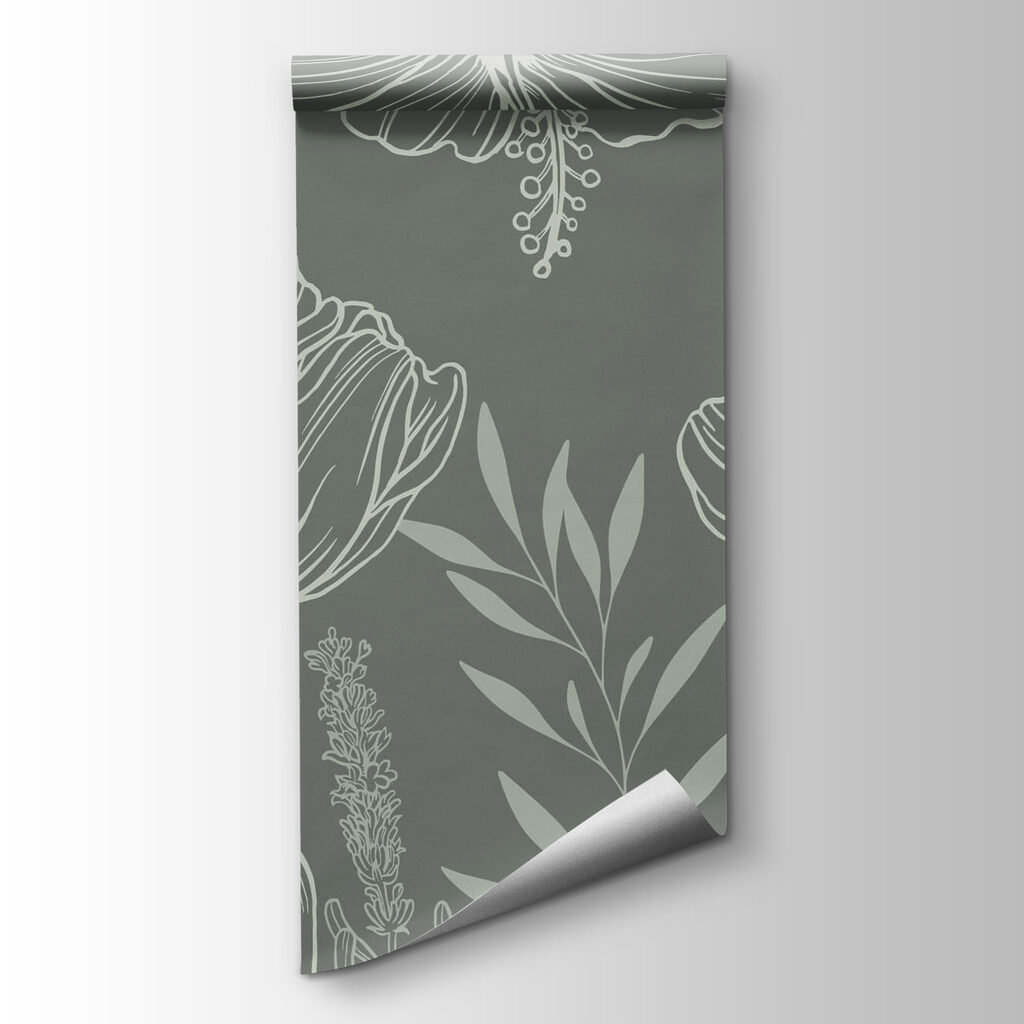 Soft blooms on a muted backdrop