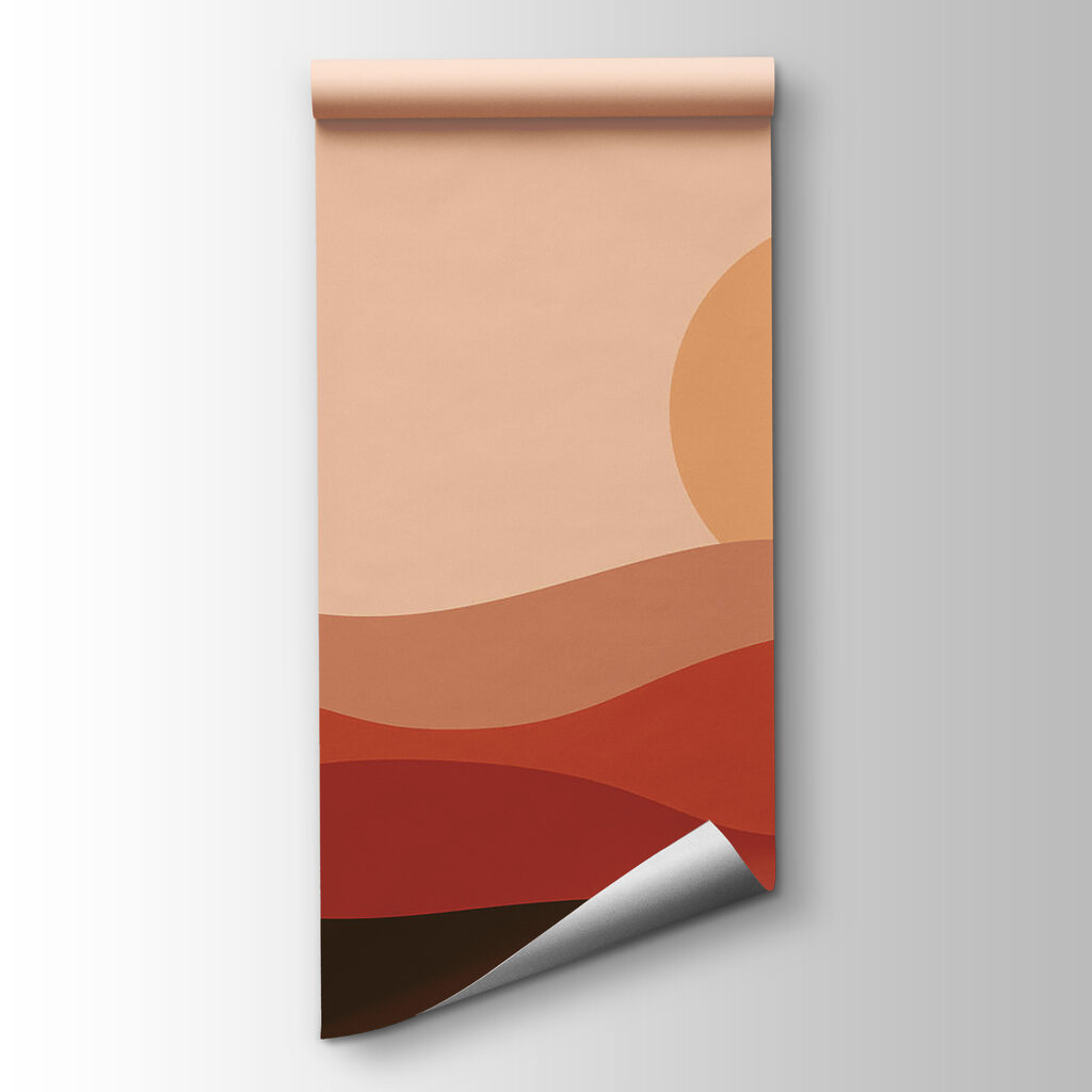 Sunset over a desert Sunset over a desert