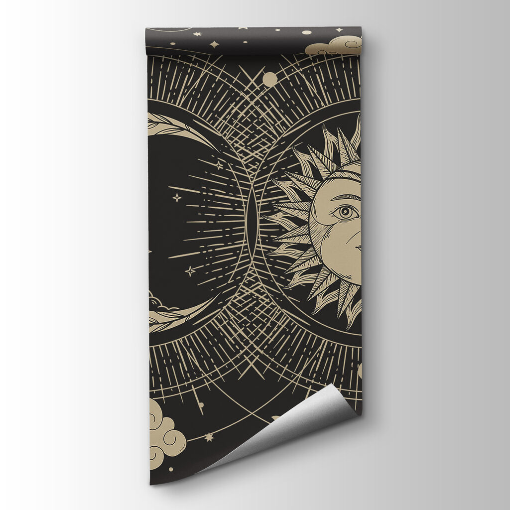 Sun and moon in the sky Sun and moon in the sky