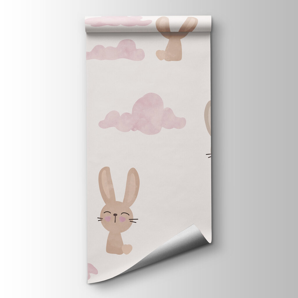 Pattern of rabbits and clouds
