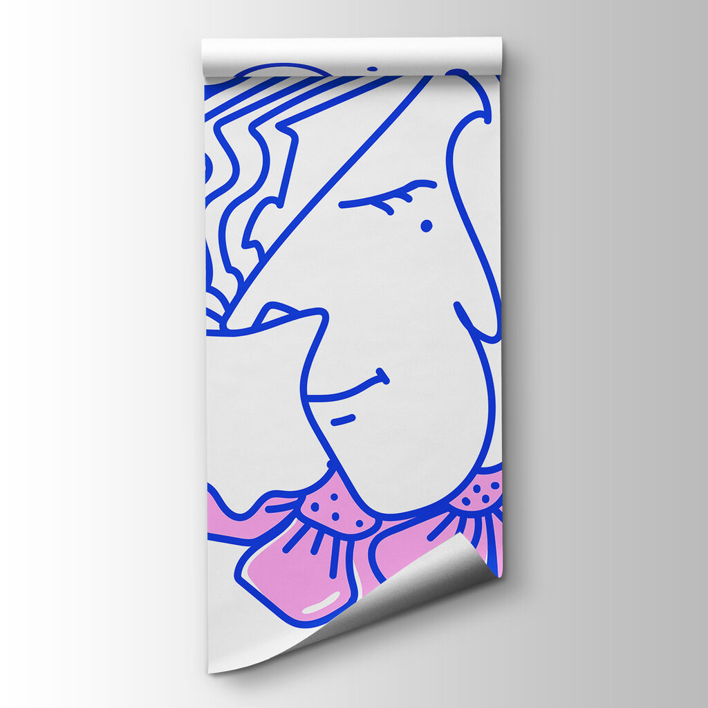 Drawing of a woman with flowers Drawing of a woman with flowers