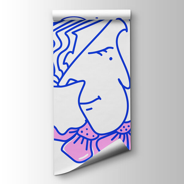 Drawing of a woman with flowers Drawing of a woman with flowers