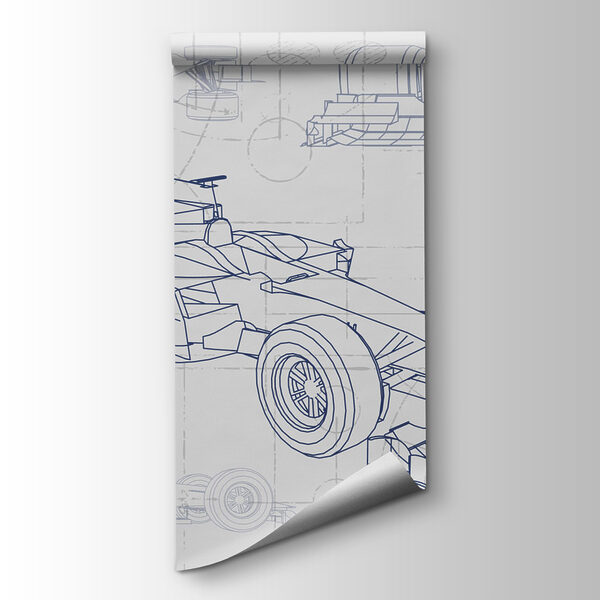 Blueprint of a race car