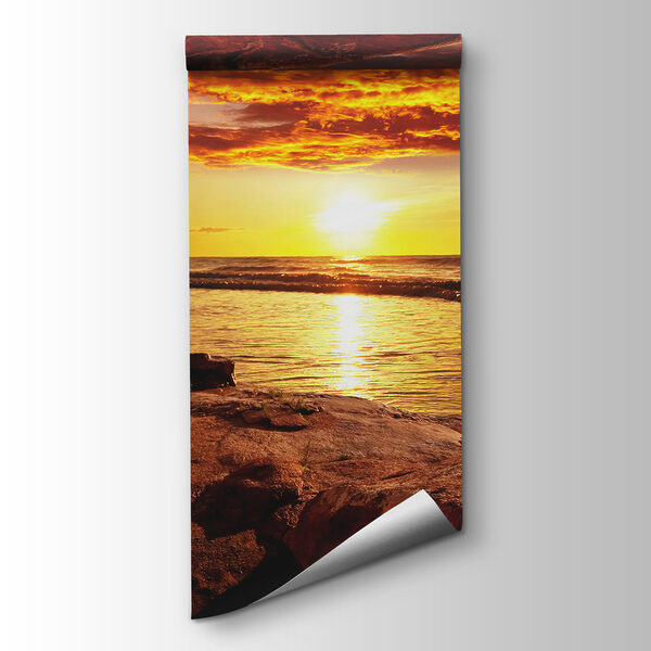 Sunset over a body of water