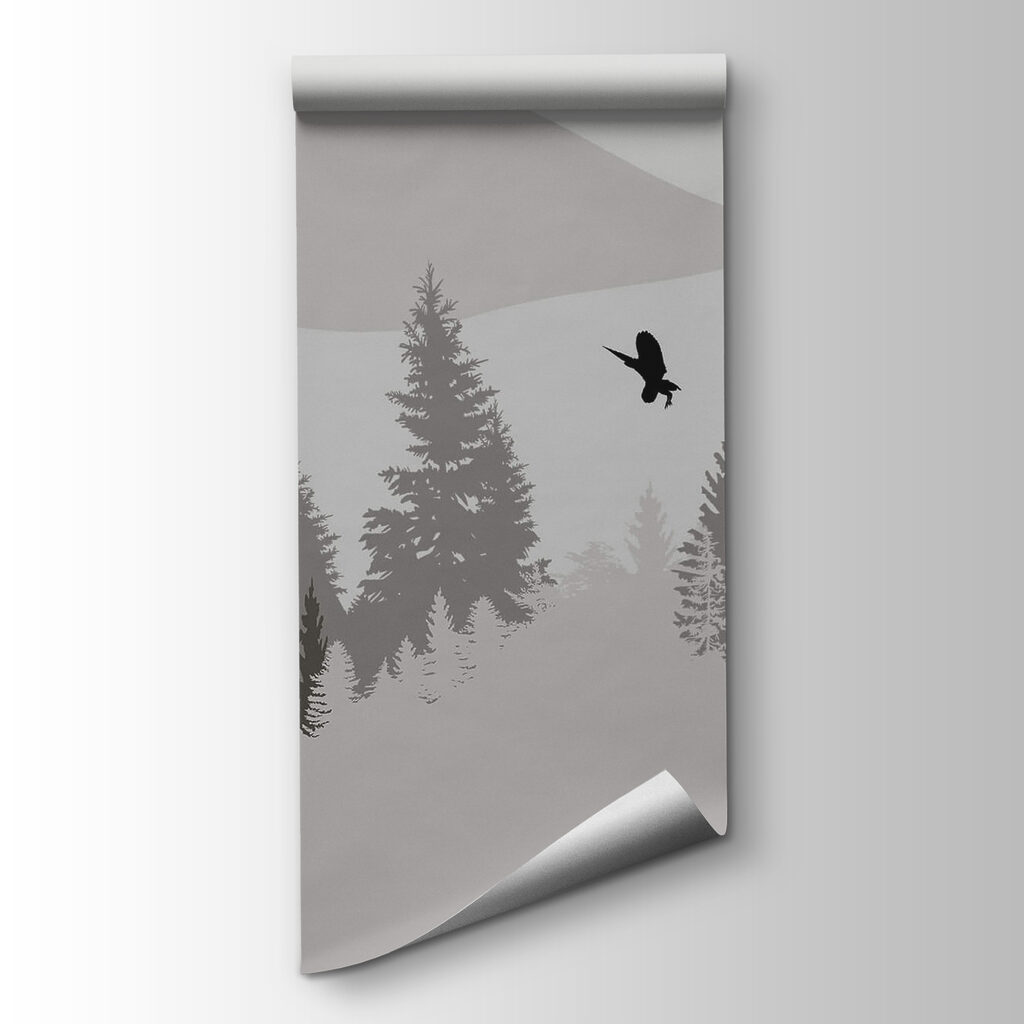 Birds flying over a snowy mountain Birds flying over a snowy mountain