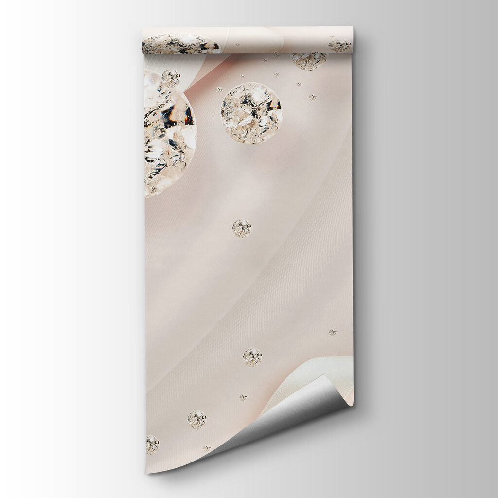 White satin ribbon with diamonds and pearls White satin ribbon with diamonds and pearls