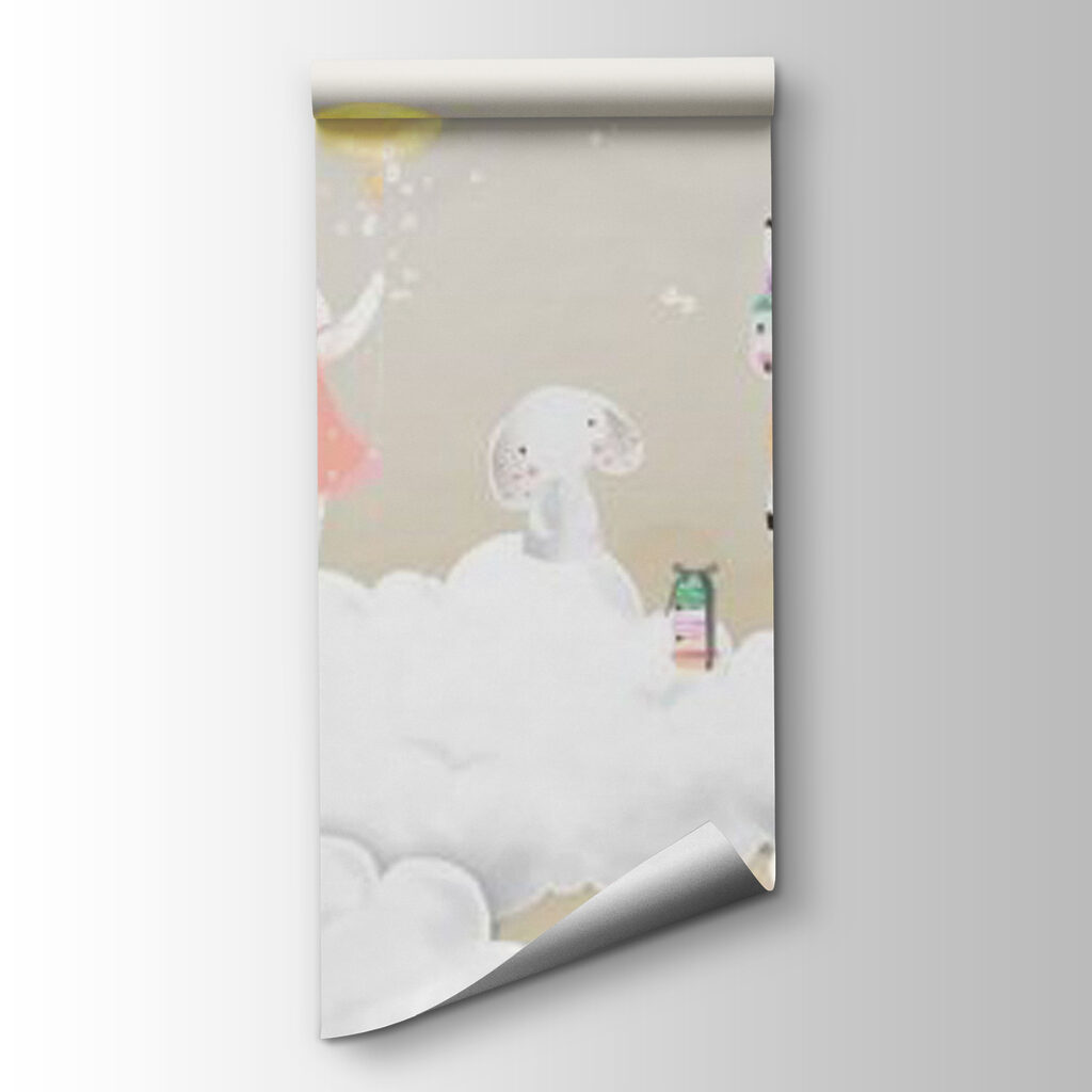 Group of animals on clouds