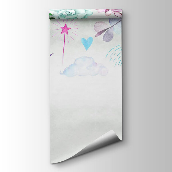 Watercolor unicorns and flowers Watercolor unicorns and flowers