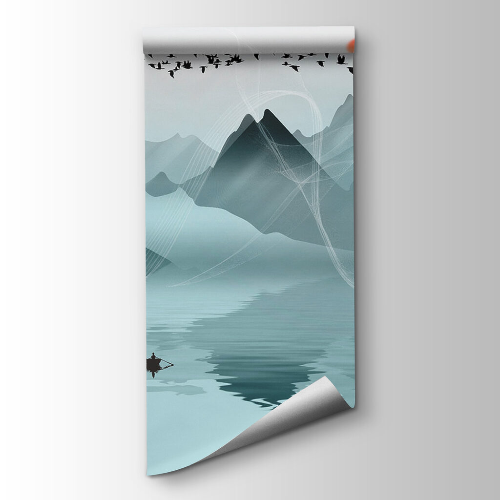 Group of birds flying over a lake