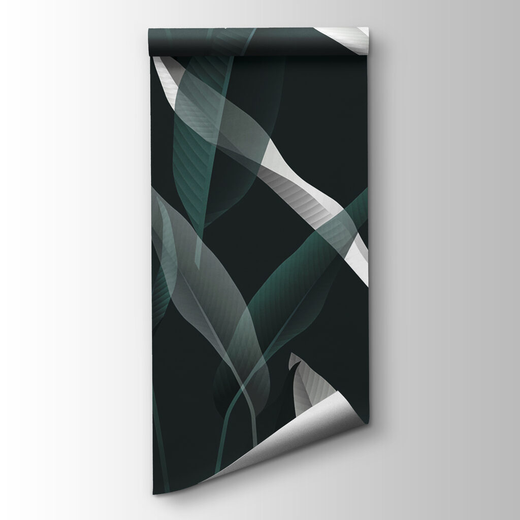 Elegant leaves on a dark backdrop Elegant leaves on a dark backdrop